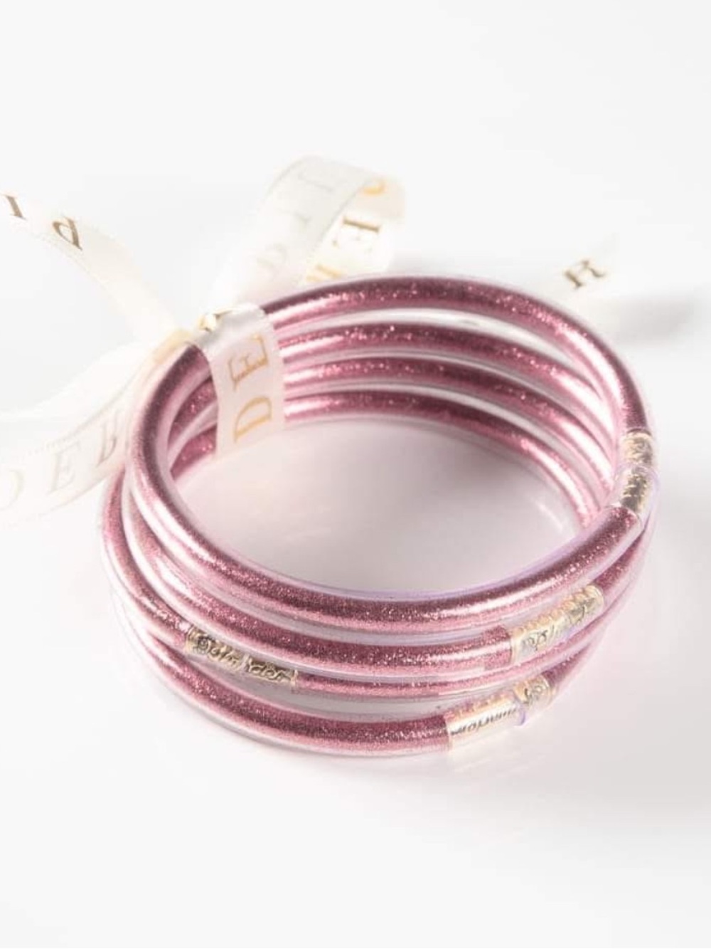 Plunder Pink Metallic Coil Stack Bracelet